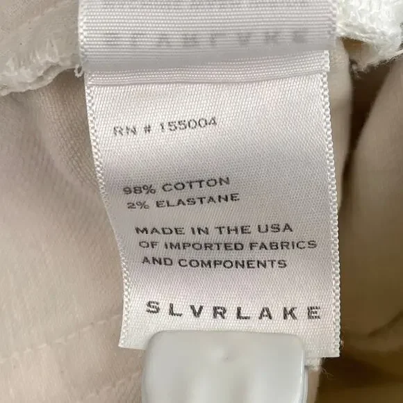 SLVRLAKE Beatnik Slim Fit High Rise Jeans White Wash Women's Size 27 - Picture 16 of 16